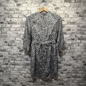 EUC Banana Republic Black and White Animal Print Dress Size XS